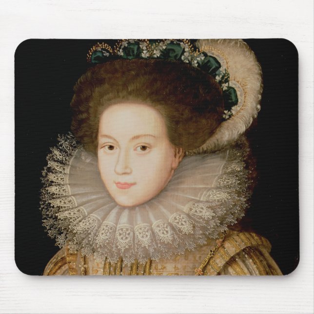 Alfombrilla De Ratón Retrato de una señora, posiblemente reina de Maria (Frente)