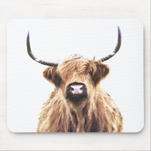 Alfombrilla De Ratón Retrato de vaca Highland
