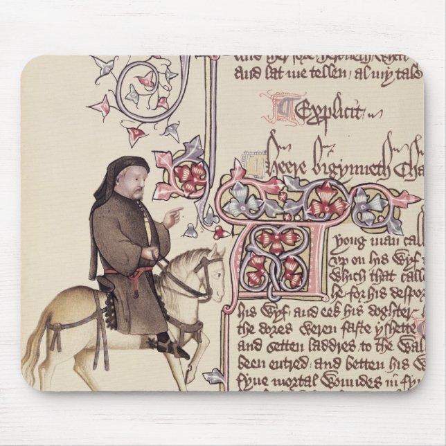 Alfombrilla De Ratón Retrato del facsímil de Geoffrey Chaucer de (Frente)