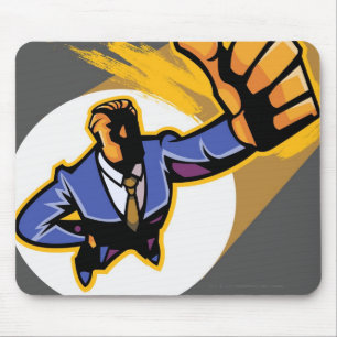 Alfombrilla De Ratón Retrato del hombre joven que muestra los pulgares