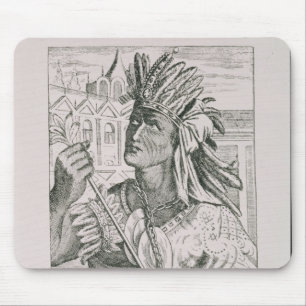 Alfombrilla De Ratón Retrato del jefe pasado del inca, Atahualpa