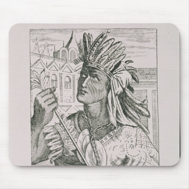 Alfombrilla De Ratón Retrato del jefe pasado del inca, Atahualpa (Frente)