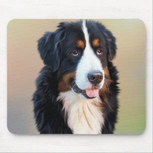 Alfombrilla De Ratón Retrato del perro de montaña de Bernese