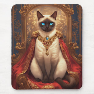 Alfombrilla De Ratón Retrato majestuoso del gato real siamés