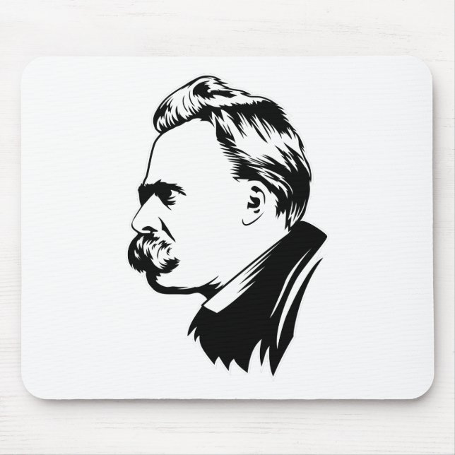 Alfombrilla De Ratón Retrato Mousepad de Frederich Nietzsche (Frente)