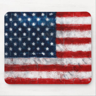 Alfombrilla De Ratón Retrato Mousepad de la bandera americana