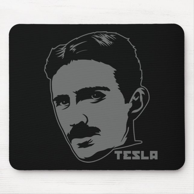 Alfombrilla De Ratón Retrato Mousepad de Nikola Tesla (Frente)