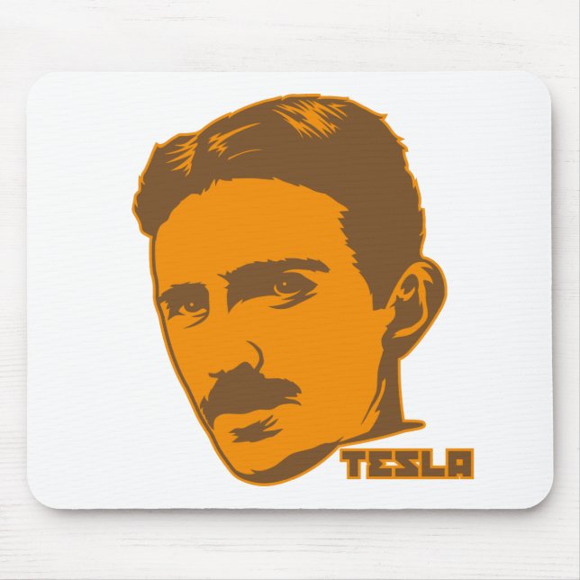 Alfombrilla De Ratón Retrato Mousepad de Nikola Tesla (Frente)