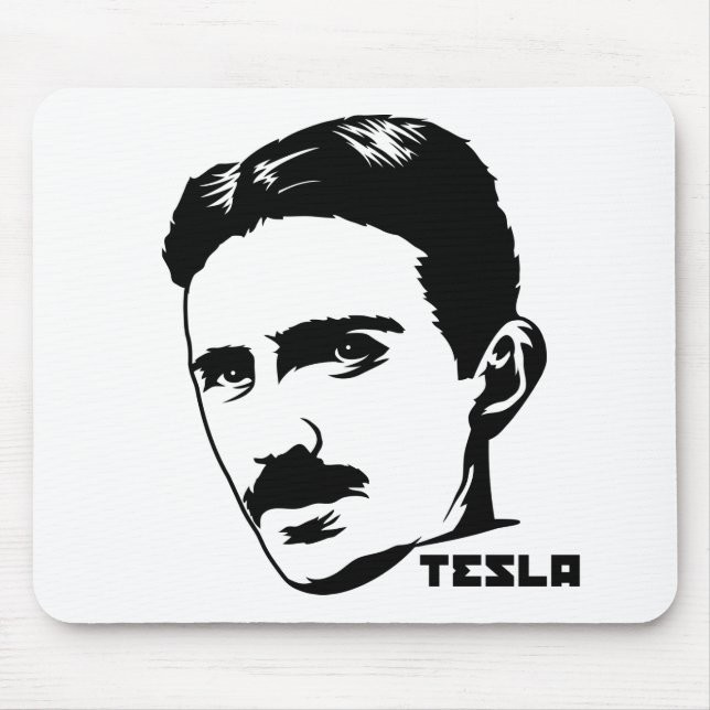 Alfombrilla De Ratón Retrato Mousepad de Nikola Tesla (Frente)