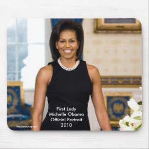 Alfombrilla De Ratón Retrato oficial de primera señora Michelle Obama