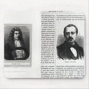 Alfombrilla De Ratón Retratos de Denis Papin y de Etienne Lenoir