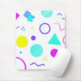 Alfombrilla De Ratón Retro 80s Memphis Geometric Pattern