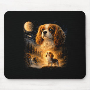 Alfombrilla De Ratón Retro 90s cavalier king charles spaniel aullando a