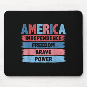 Alfombrilla De Ratón Retro América Libertad Libertad Valiente Estados U
