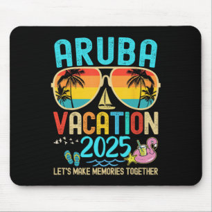 Alfombrilla De Ratón Retro Aruba Vacation 2025 Familiares amigos coinci