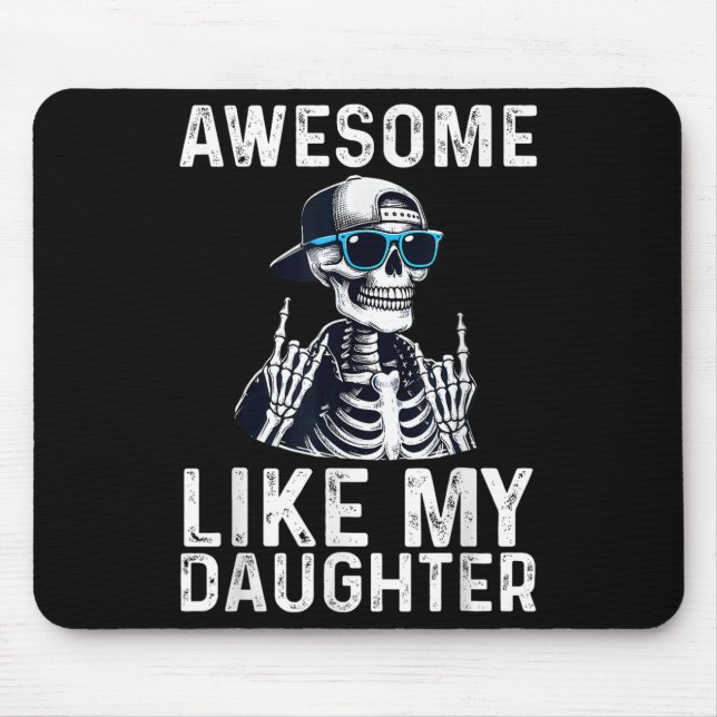Alfombrilla De Ratón Retro Awesome Like My Daughter Funny Dad Parents D (Frente)
