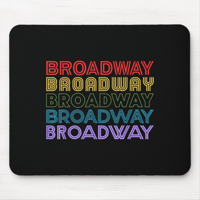 Alfombrilla De Ratón Retro Broadway Music Lover Theatre Musical Theater (Frente)