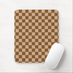 Alfombrilla De Ratón Retro Brown Checkered<br><div class="desc">Diseño de patrones en tonos marrones.</div>