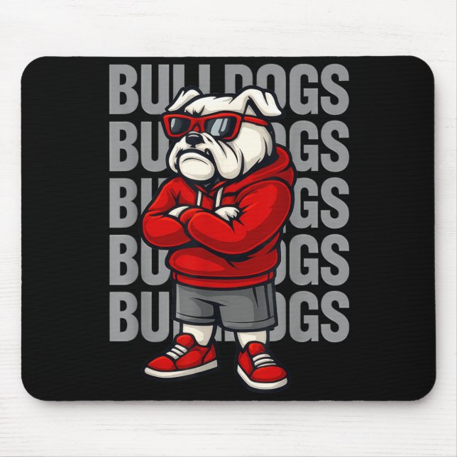 Alfombrilla De Ratón Retro Bulldogs Gift For Men Women Boys Girls Kids  (Frente)