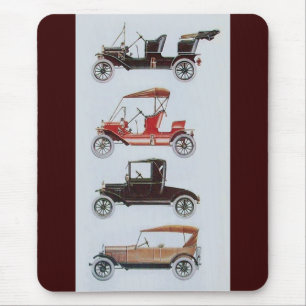 Alfombrilla De Ratón RETRO CARS 2 , AUTO RESTAURACIÓN rojo pardo gris