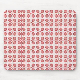 Alfombrilla De Ratón Retro Charm Circles Mousepad, Rojo