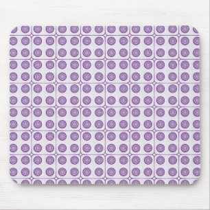 Alfombrilla De Ratón Retro Charm Circles Mousepad, Violeta