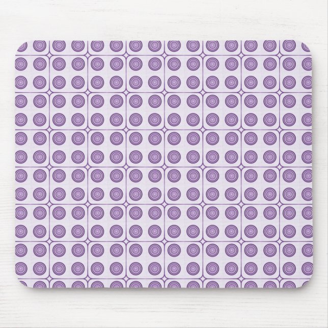 Alfombrilla De Ratón Retro Charm Circles Mousepad, Violeta (Frente)