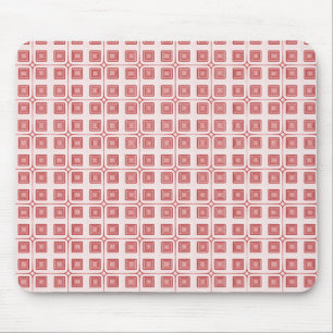 Alfombrilla De Ratón Retro Charm Squares Mousepad, Rojo