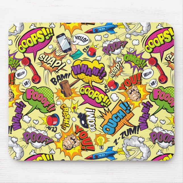 Alfombrilla De Ratón Retro Comic Pop Art Mouse Pad Magic (Frente)