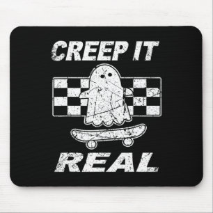 Alfombrilla De Ratón Retro Creep It Real Ghost Halloween Mens Kids