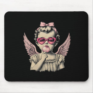 Alfombrilla De Ratón Retro Cupido Día de San Valentín Cute Vintage Cupi