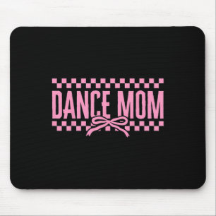 Alfombrilla De Ratón Retro Dance Mom Coquette Bow Checkdesk Dance Mama