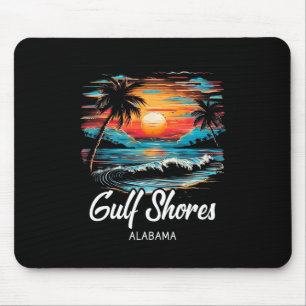 Alfombrilla De Ratón Retro de vacaciones familiares atardecer las costa