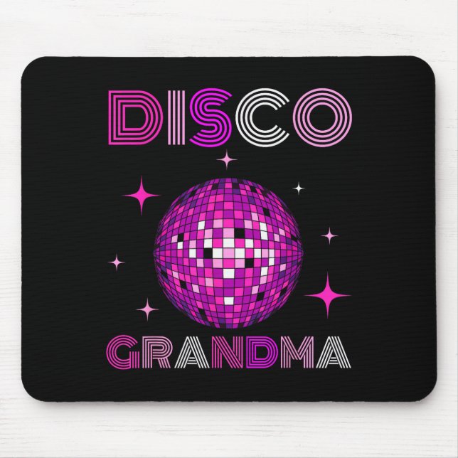 Alfombrilla De Ratón Retro Disco Grandma 70s 80s Dance Party Mirror Bal (Frente)