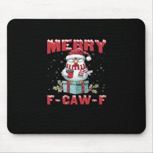 Alfombrilla De Ratón Retro Feliz Navidad F-Caw-F Pollo 