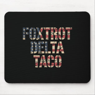 Alfombrilla De Ratón Retro Fox Rojo Delta Taco Divertido Trump Resistir