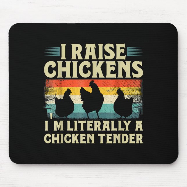 Alfombrilla De Ratón Retro Funny Chicken Lover Gift – I Raise Chickens  (Frente)
