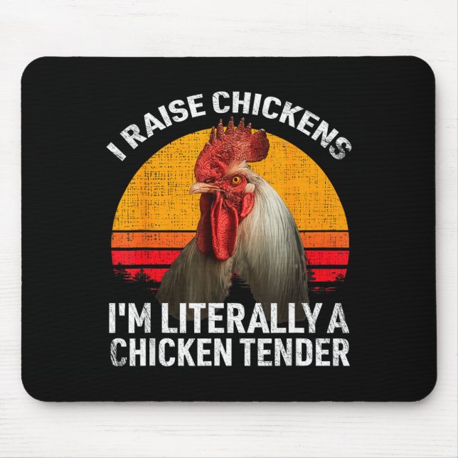 Alfombrilla De Ratón Retro Funny Chicken Lover Gift – I Raise Chickens  (Frente)