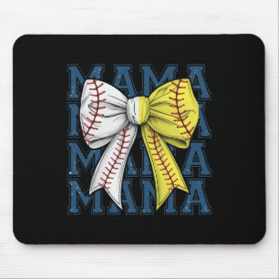 Alfombrilla De Ratón Retro Game Day Sofball Béisbol Mama Sports Team