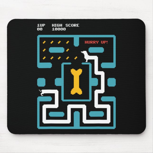 Alfombrilla De Ratón Retro Gaming Console Video Game Dog 80s Arcade  (Frente)