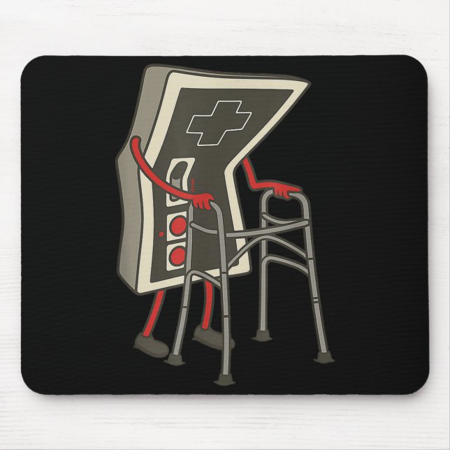 Alfombrilla De Ratón Retro Gaming Controller Old Gamer With Walker Funn (Frente)
