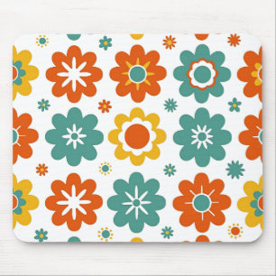 Alfombrilla De Ratón Retro Geométrico Floral Poder Boho 70s
