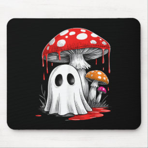 Alfombrilla De Ratón Retro Ghost Mushroom Halloween Vibes Cute Groovy M