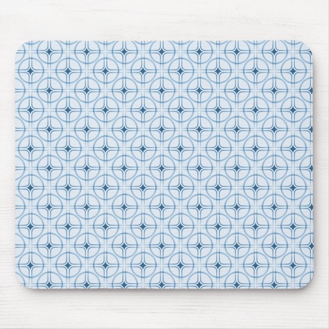 Alfombrilla De Ratón Retro Glam Mousepad, azul real (Frente)
