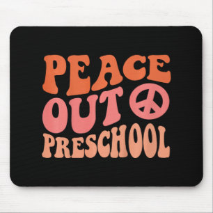 Alfombrilla De Ratón Retro Gracioso De La Educación Preescolar De Peace