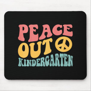 Alfombrilla De Ratón Retro Gracioso De Peace Out Kindergarten El Último