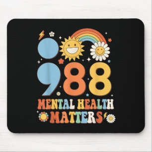 Alfombrilla De Ratón Retro Groovy 988 Salud Mental S Prevención del Sui
