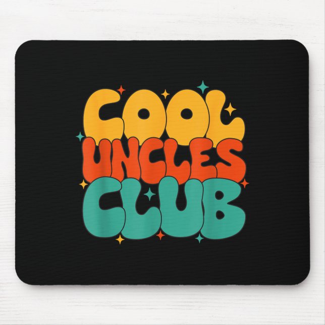 Alfombrilla De Ratón Retro Groovy Cool Uncles Club Funny New Uncle  (Frente)