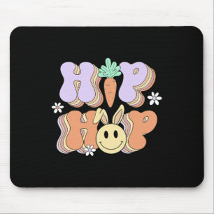 Alfombrilla De Ratón Retro Groovy Easter Day Hip Hop Cute Rabbit Bunny