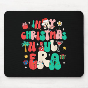 Alfombrilla De Ratón Retro Groovy En Mis Navidades En La Época De Julio